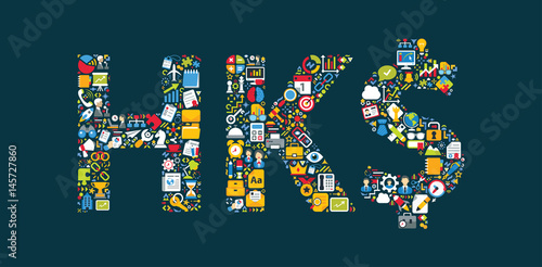 Photography Business icons are grouped in HongKong Dollar form