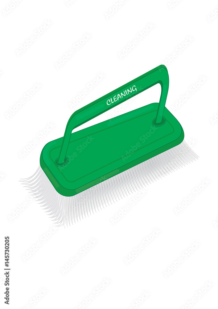 Brush with short handle cleaning clothes isolated on white background art abstract creative modern illustration vector design element Brush with short handle cleaning clothes isolated on white background art abstract creative modern illustration vector design element