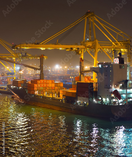 Barcelona industrial port, ...