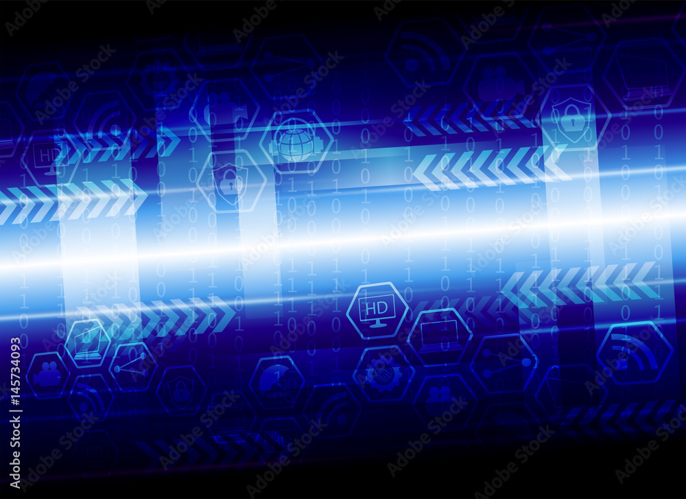 blue computer background