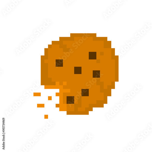 Pixel cookies with chocolate