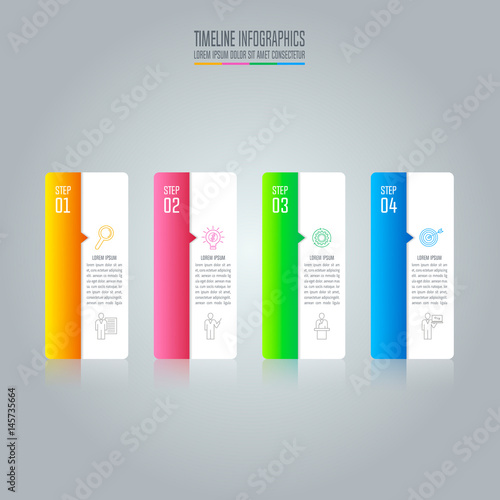 infographic design business concept with 4 options.