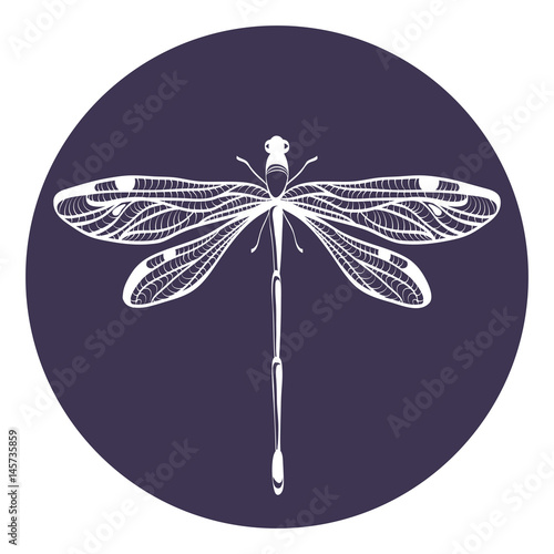 Beautiful icon dragonfly vector illustration.