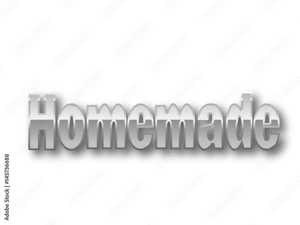 Homemade Text for Title or Headline. In 3D Fancy Fun and Futuristic style Homemade Text for Title or Headline. In 3D Fancy Fun and Futuristic style