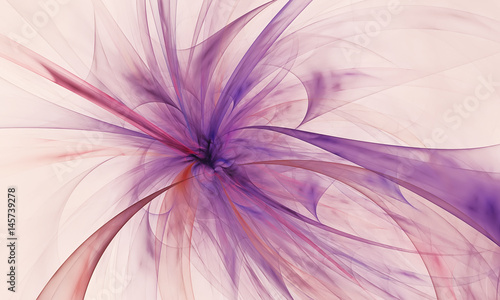 Plakat Abstrakcjonistyczni kwiatów płatki, piękny delikatny purpurowy tło