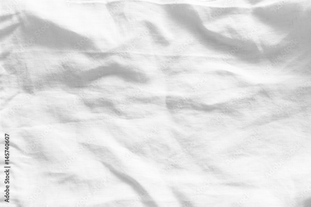 Obraz premium Abstract white linen fabric background