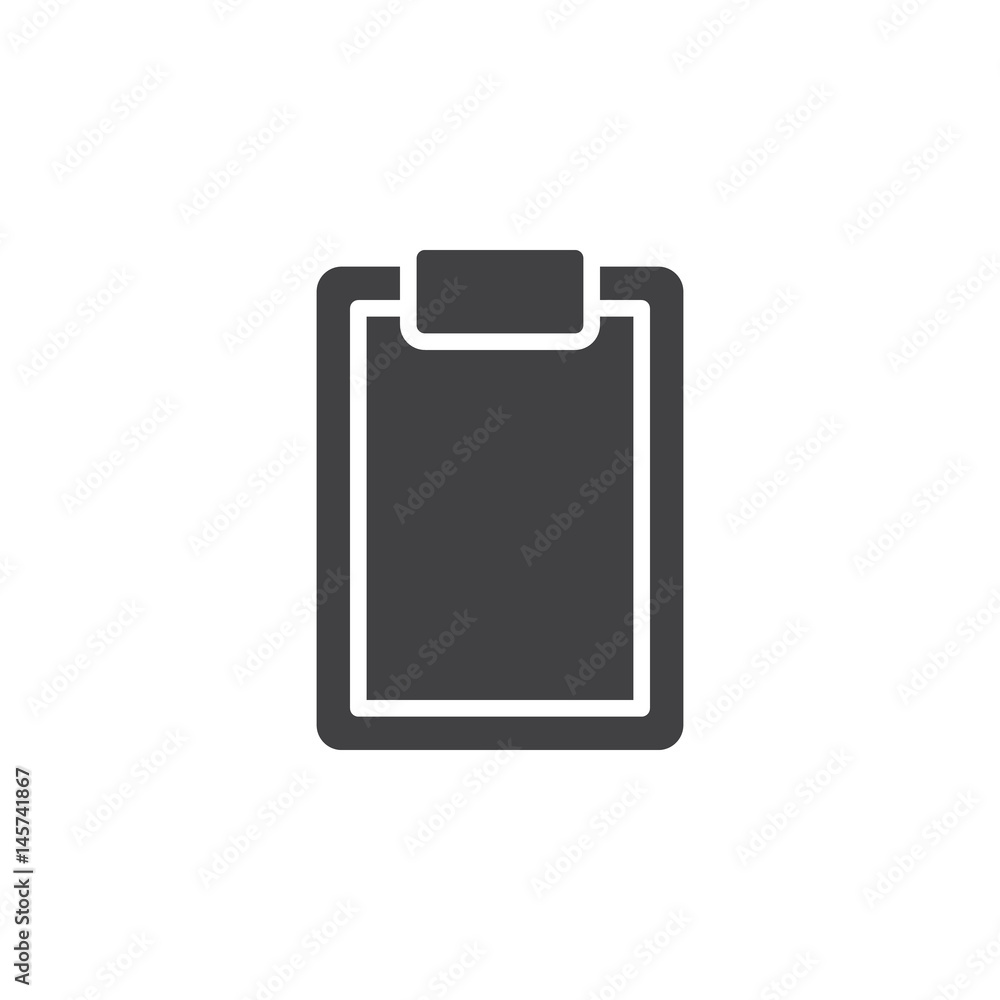 Empty clipboard icon vector, filled flat sign, solid pictogram isolated on white. Symbol, logo illustration. Pixel perfect Empty clipboard icon vector, filled flat sign, solid pictogram isolated on white. Symbol, logo illustration. Pixel perfect
