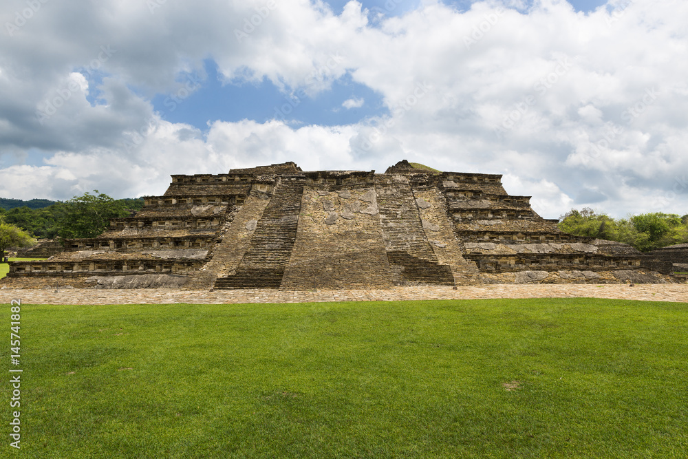 Detail of a pyramid at the El Tajin archeological site in the State of Veracruz, Mexico