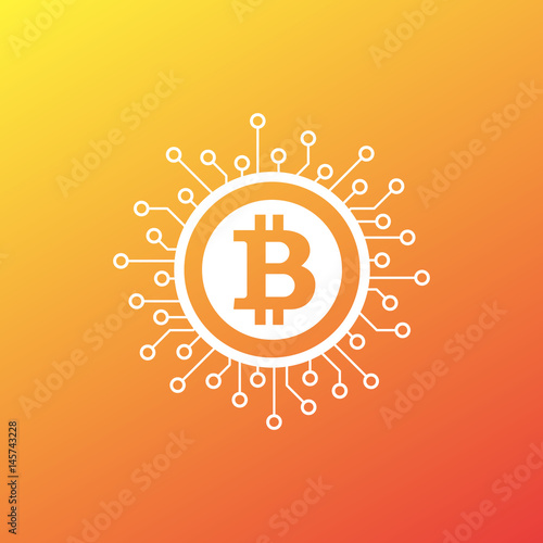 Vector bitcoin icon