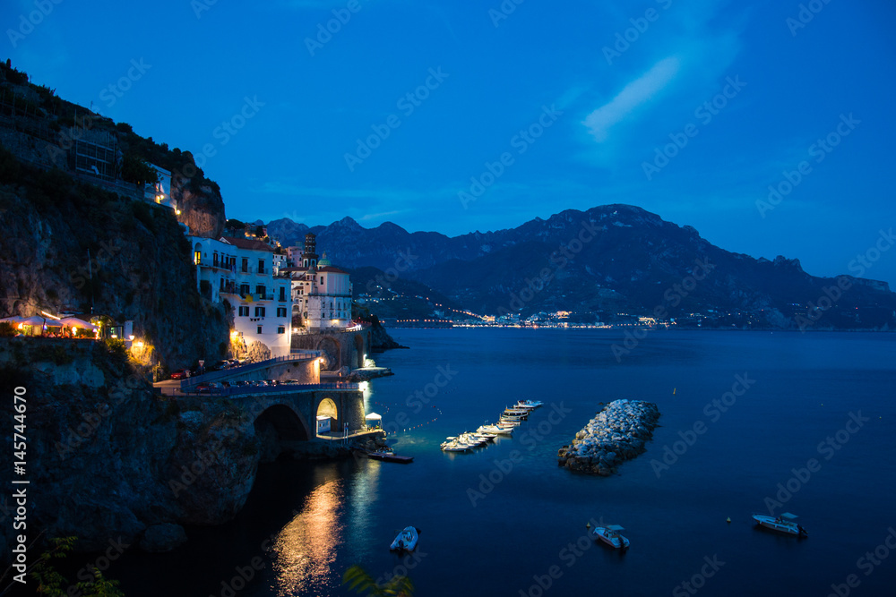 Amalfi Coast night view