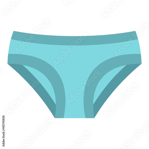 Blue female cotton panties icon isolated