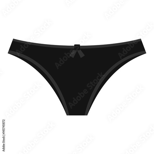 Black woman panties icon isolated