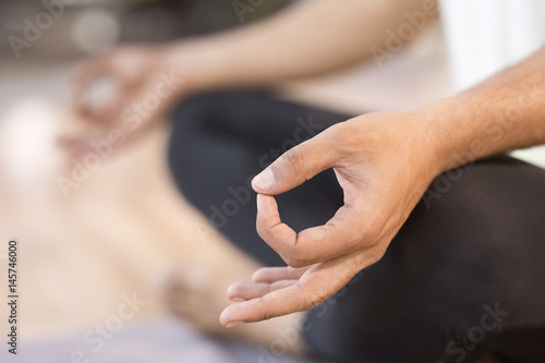 Photography Close-up of man meditating