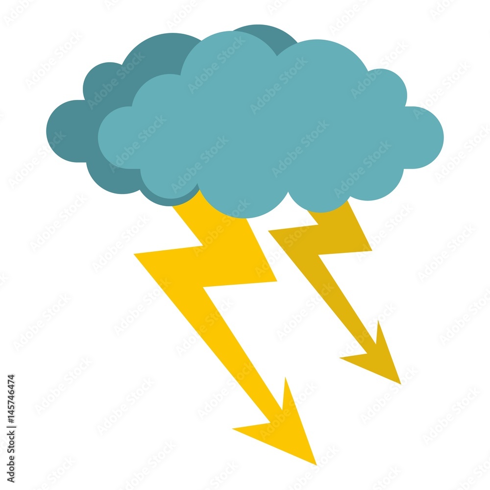 Cloud storm icon isolated Cloud storm icon isolated