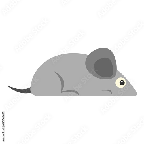 Gray mouse icon isolated