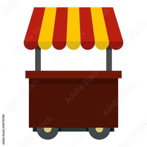 Fast food cart icon isolated