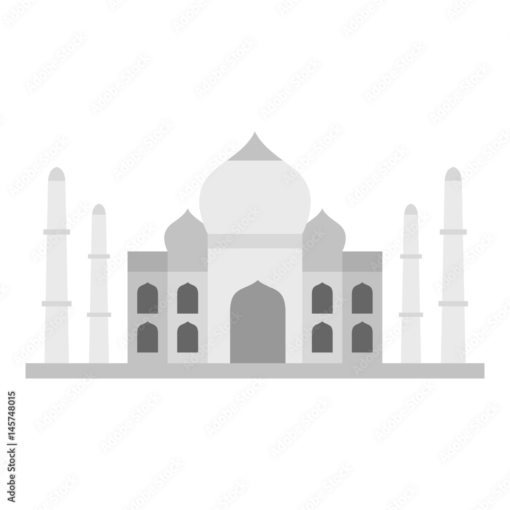 Taj Mahal icon isolated