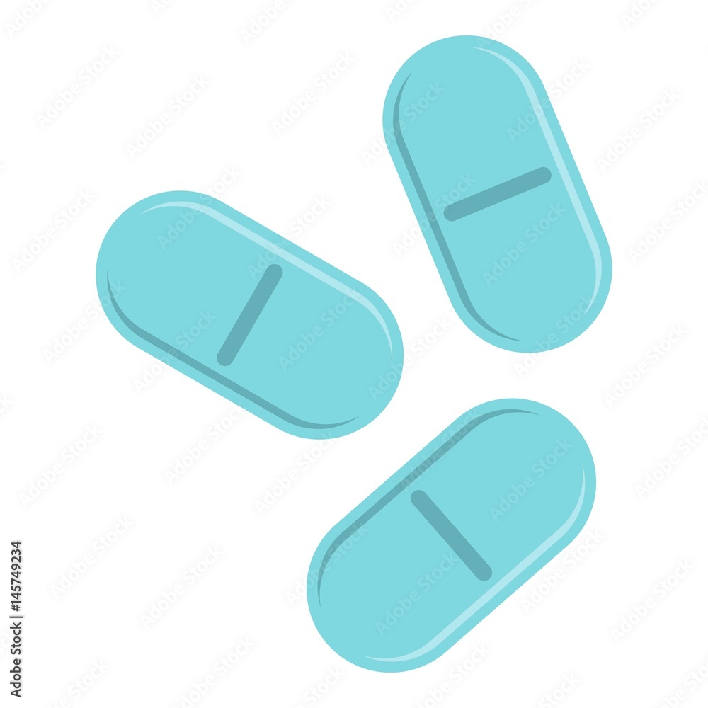 Three pills icon isolated Three pills icon isolated