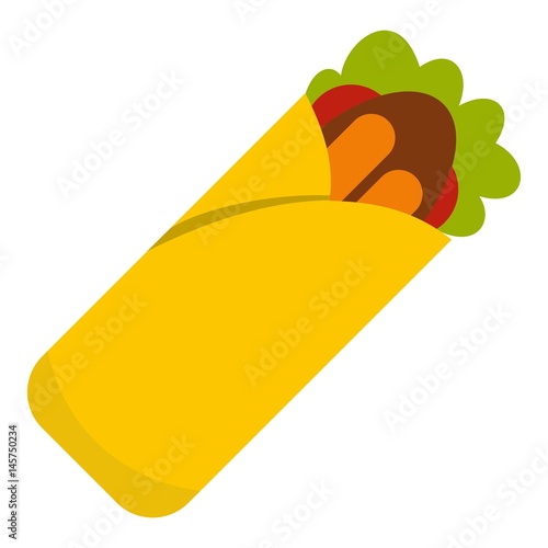 Doner kebab icon isolated