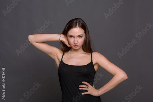 Female fashion model in casual wear, studio shot © Prostock-studio