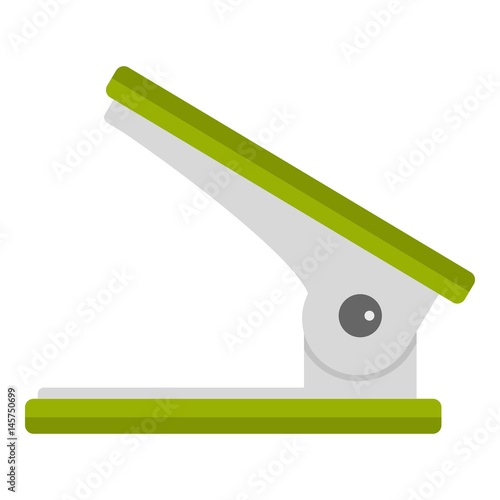 Green office hole punch icon isolated