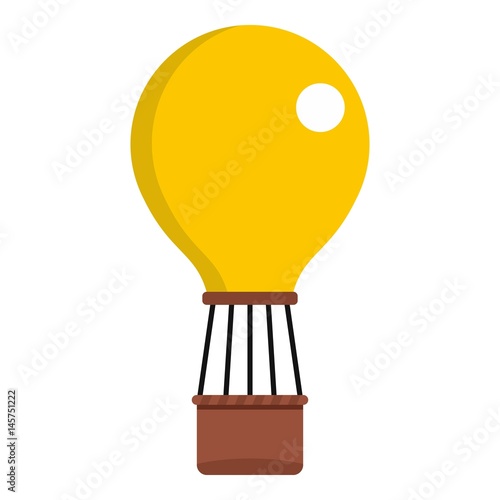 Yellow air balloon icon isolated