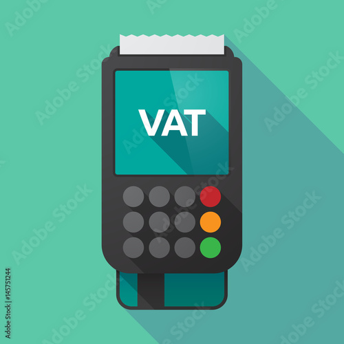 Long shadow dataphone with  the value added tax acronym VAT