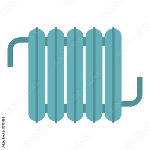 Retro iron central heating battery icon isolated