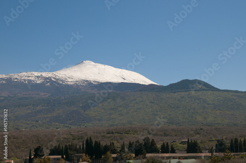 Blick von Randazzo auf den Ätna, Sizilien, Italien