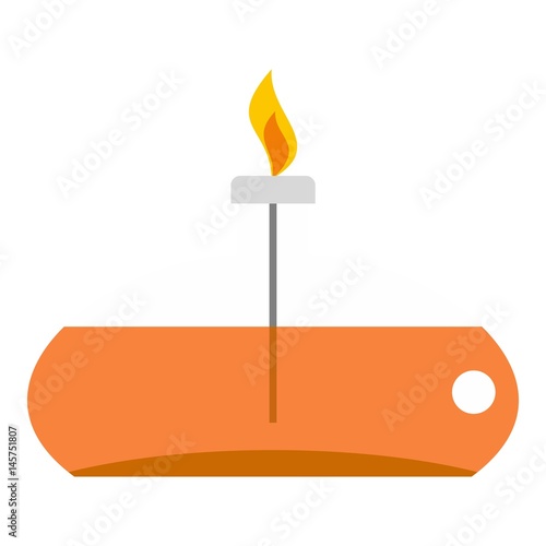 Chemical alcohol burner icon isolated