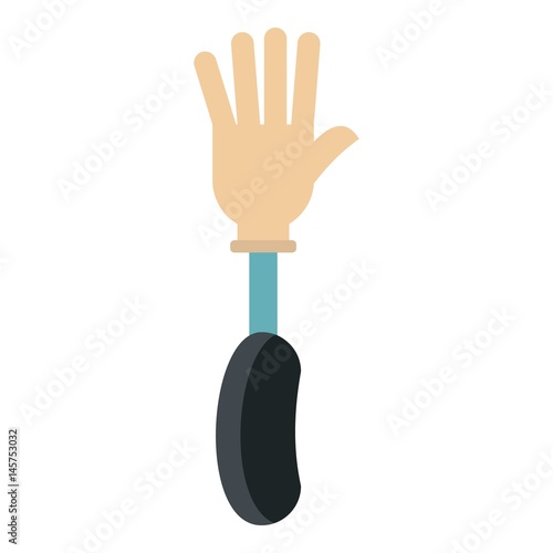 Prosthesis hand icon isolated