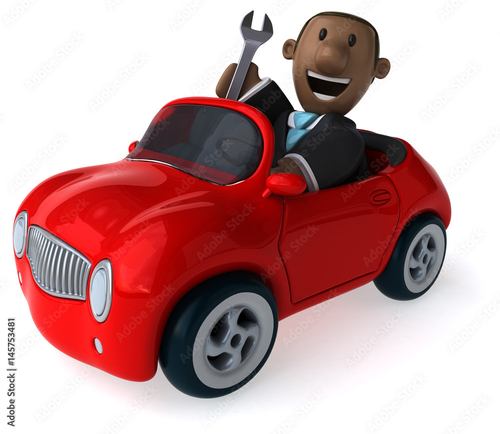 Fun business man - 3D Illustration Fun business man - 3D Illustration