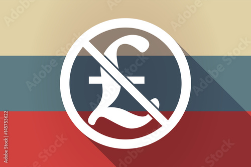 ong shadow Russia flag with  a pound sign  in a not allowed signal