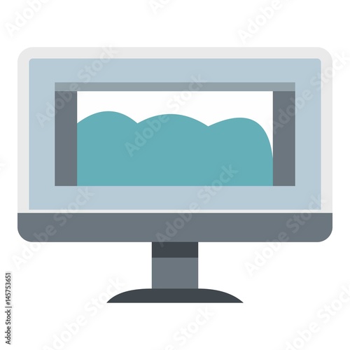 Drawing monitor icon isolated