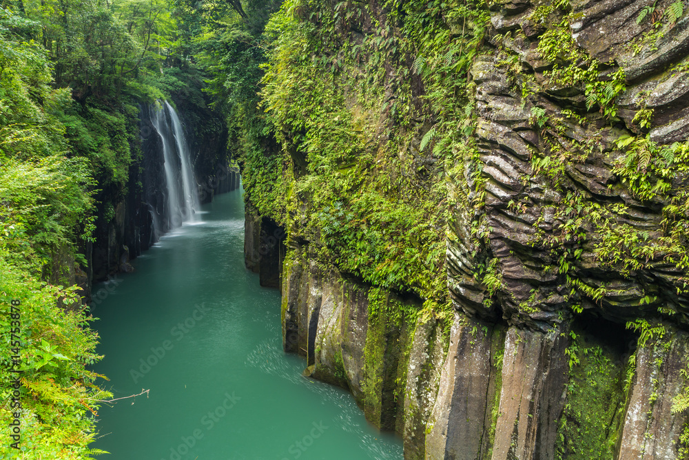 Beautiful landscape of takachiho gorge and waterfall in Miyazaki, Kyushu, Japan