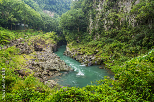 Takachiho gorge landscape and river in Miyazaki, Kyushu, Japan