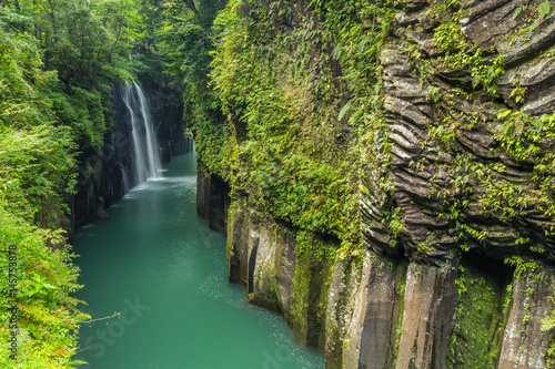 Canvas-taulu Beautiful landscape of takachiho gorge and waterfall in Miyazaki, Kyushu, Japan