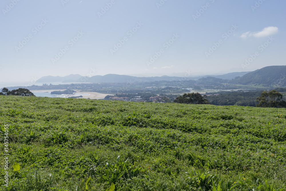 By the cape of quejo in the province of Cantabria By the cape of quejo in the province of Cantabria
