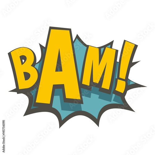 BAM, comic book explosion icon isolated
