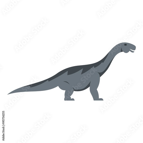 Grey titanosaurus dinosaur icon isolated © ylivdesign