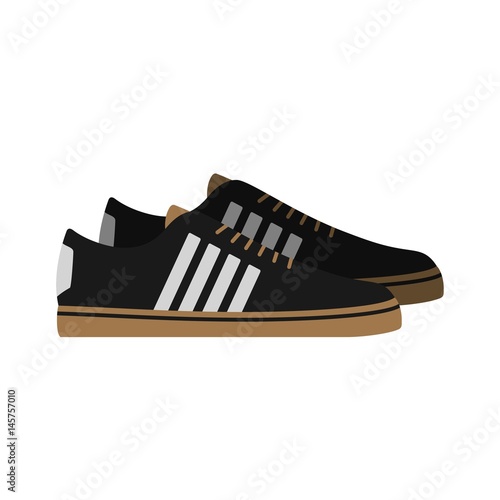 Sneakers, sport shoes isolated on white background. footwear for sport and casual look vector illustration.