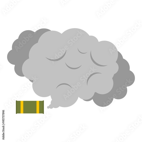 Tear gas canister icon isolated