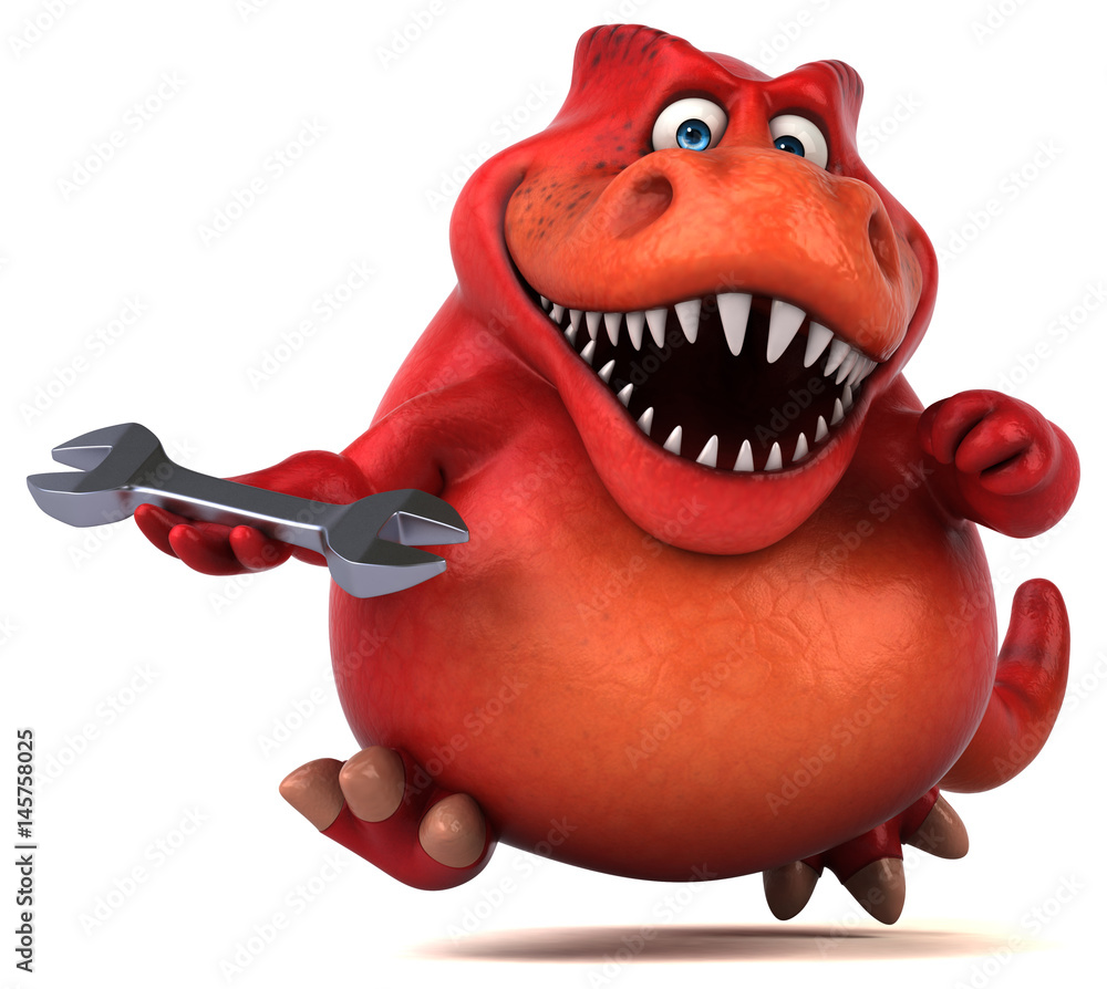 Fun dinosaur - 3D Illustration Fun dinosaur - 3D Illustration