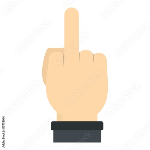 Human hand gesturing with middle finger icon