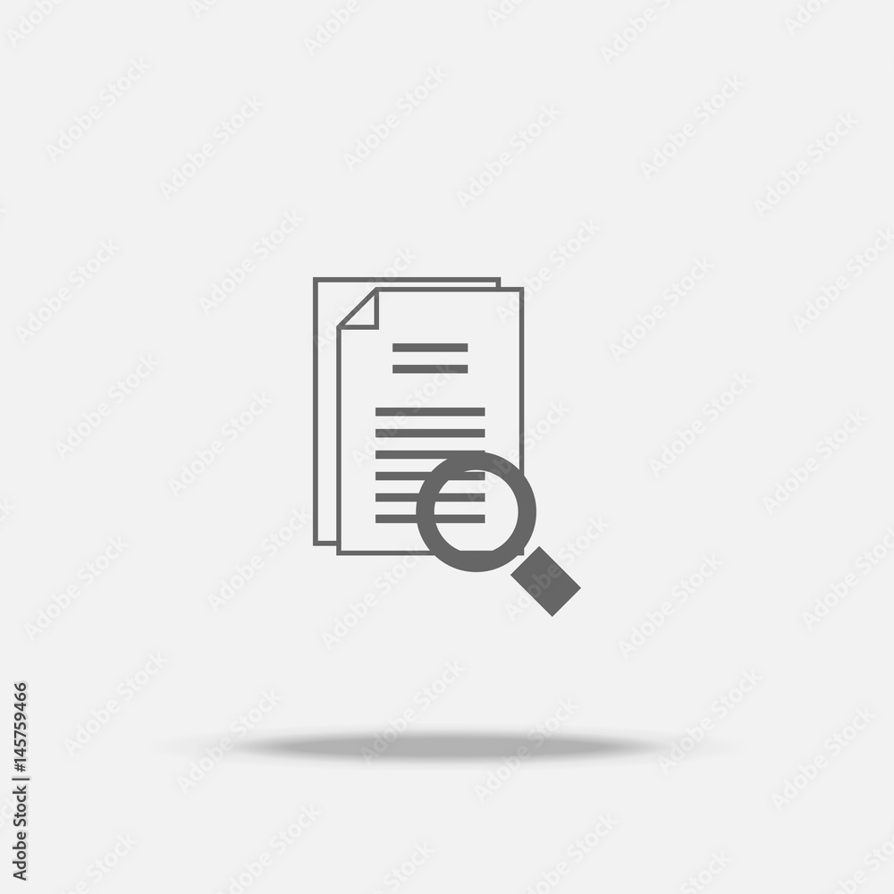 Identify searching Flat design vector icon with shadow Identify searching Flat design vector icon with shadow