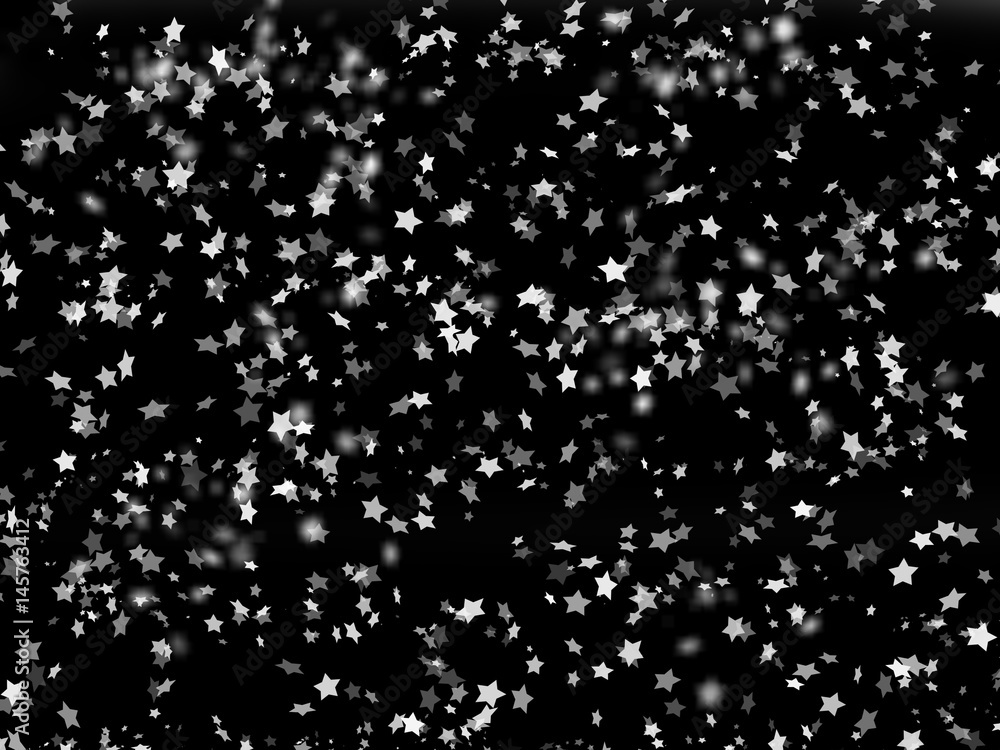 Falling stars isolated on black background Falling stars isolated on black background