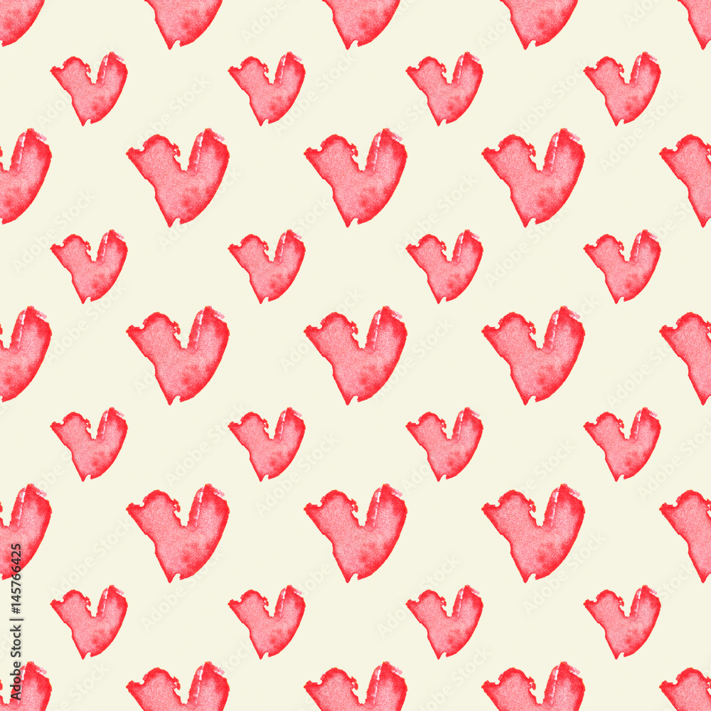 Seamless heart pattern. Tileable background.