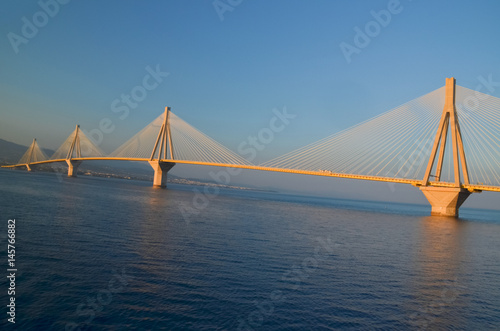 bridge in Rio Antirio Patra Greece
