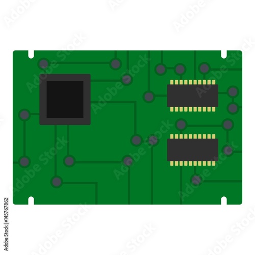 Electronic board icon isolated