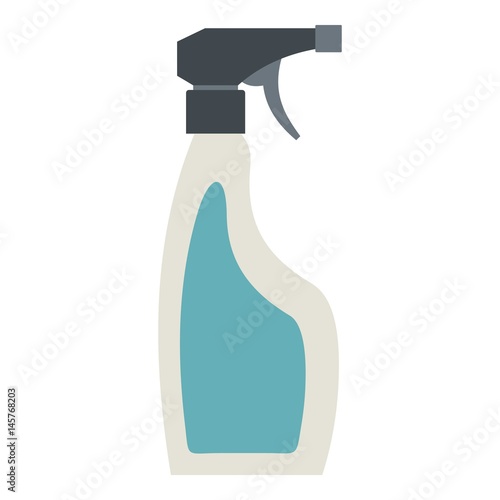 Blue sprayer bottle icon isolated